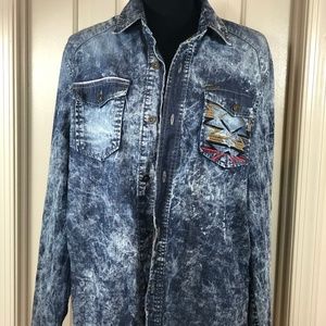 Jean/Denim embroidered long sleeve Parrish Nation